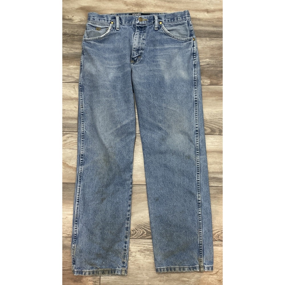 Wrangler Jeans Mens 33x30 Blue George Strait Cowboy Cut Western Rodeo